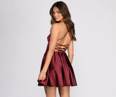 Stylish Satin Skater Dress